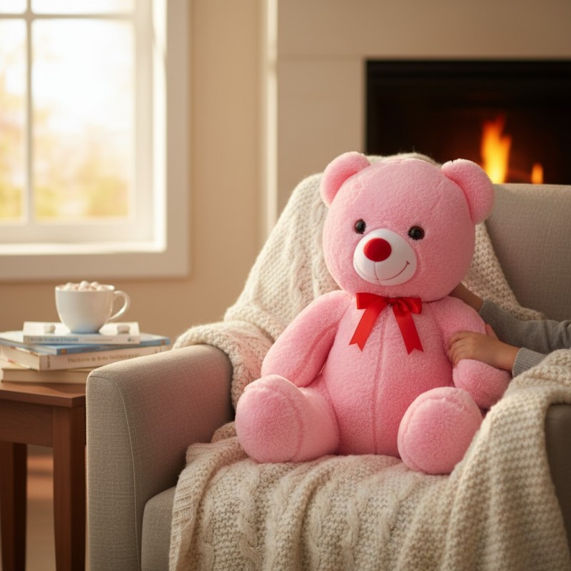 55 Cm Pembe Peluş Ayıcık