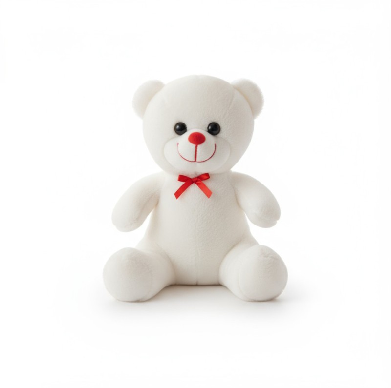 25 Cm Beyaz Peluş Ayıcık