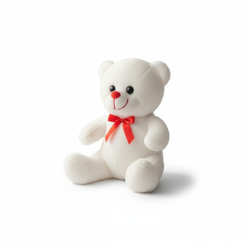 25 Cm Beyaz Peluş Ayıcık