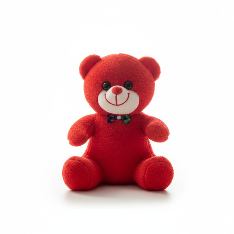 25 Cm Kırmızı Peluş Ayıcık