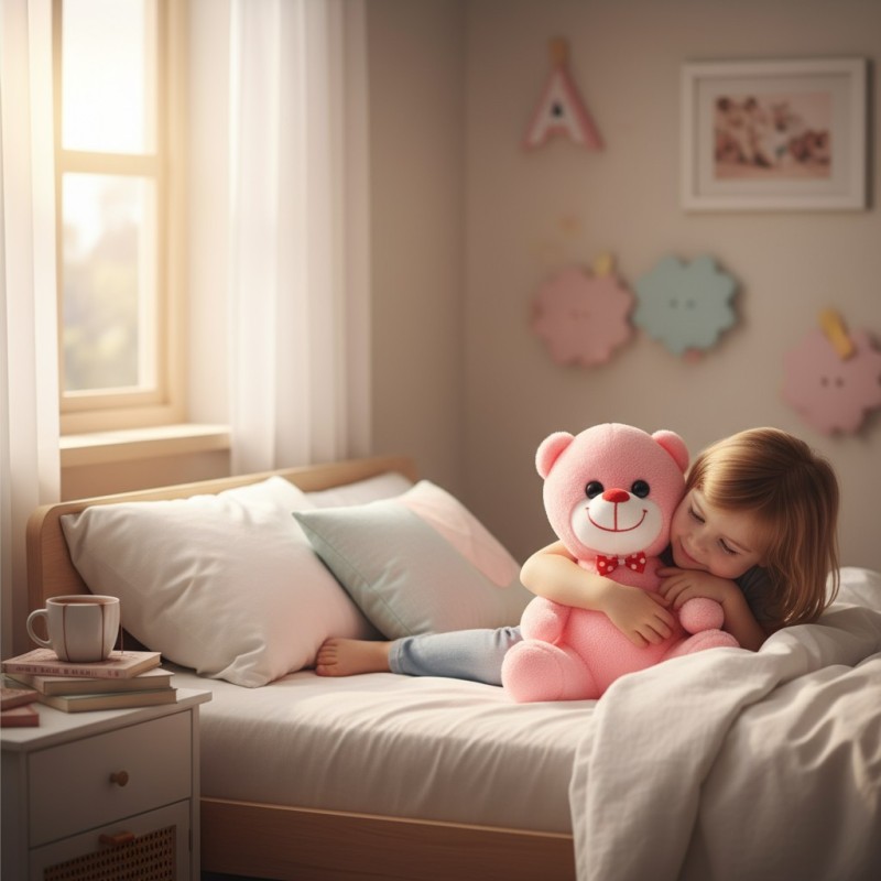 25 Cm Pembe Peluş Ayıcık 