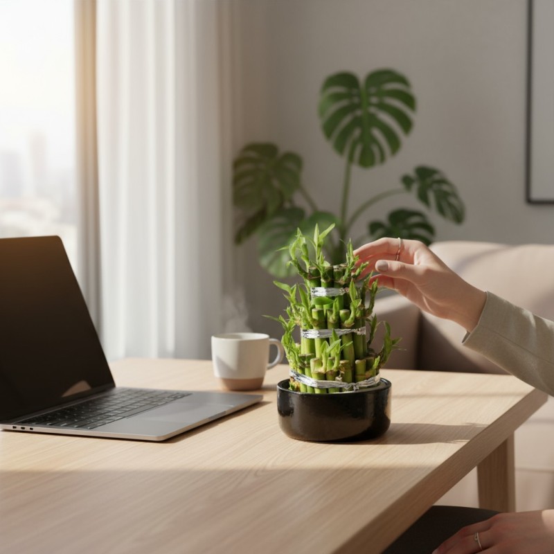 3 Katlı Lucky Bamboo – Şans Bambusu