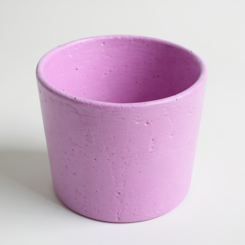 El Yapımı Beton Saksı – Pembe