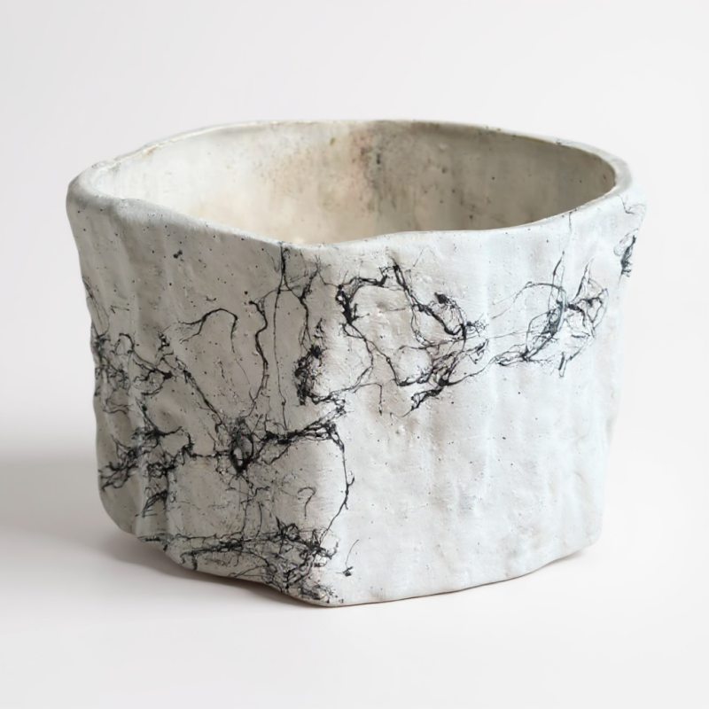Marble Clay Saksı – Artisan Stone Koleksiyonu